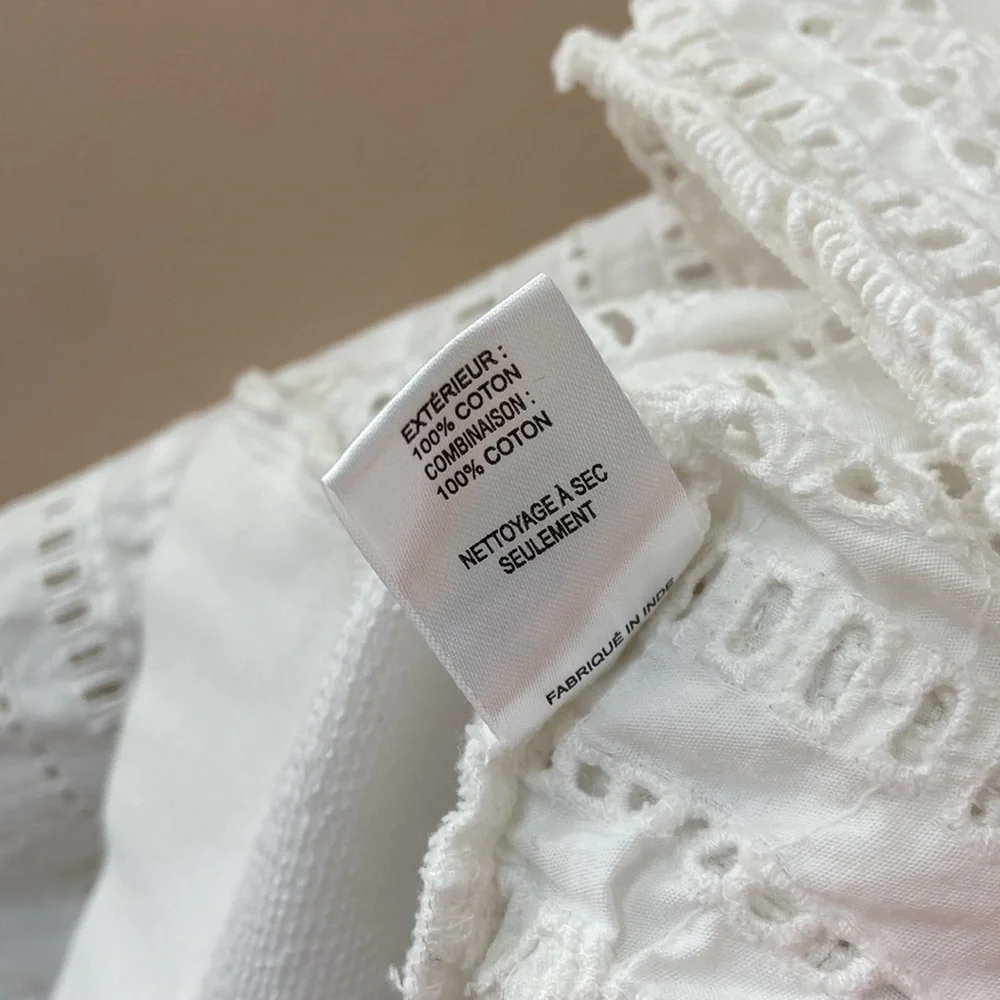 Sea New York White Eyelet Lace Paneled Blouse - Picture 15 of 16
